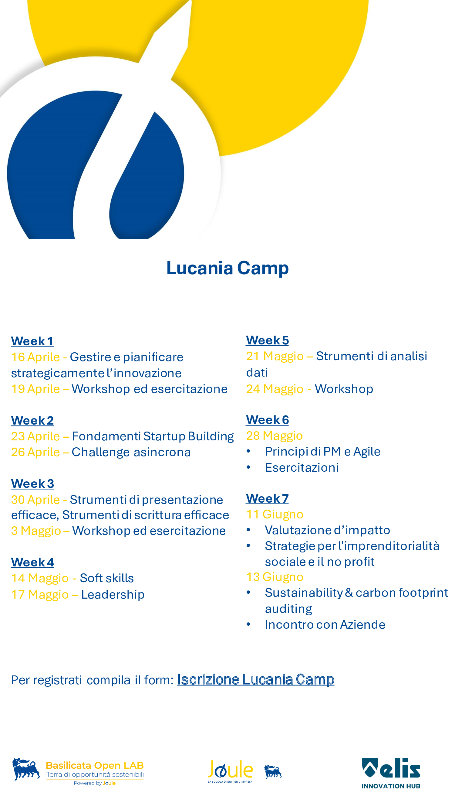 Abbiamo avviato il Lucania camp!